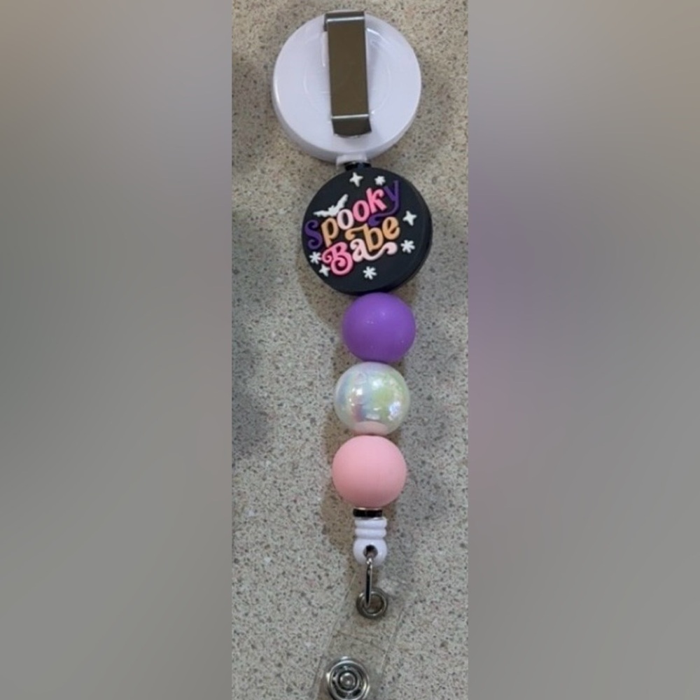 Spooky Babe Kids Accessory Clip - Purple and Pink